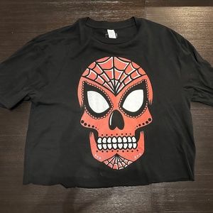 Men's Marvel Shirt Cut into Long Crop